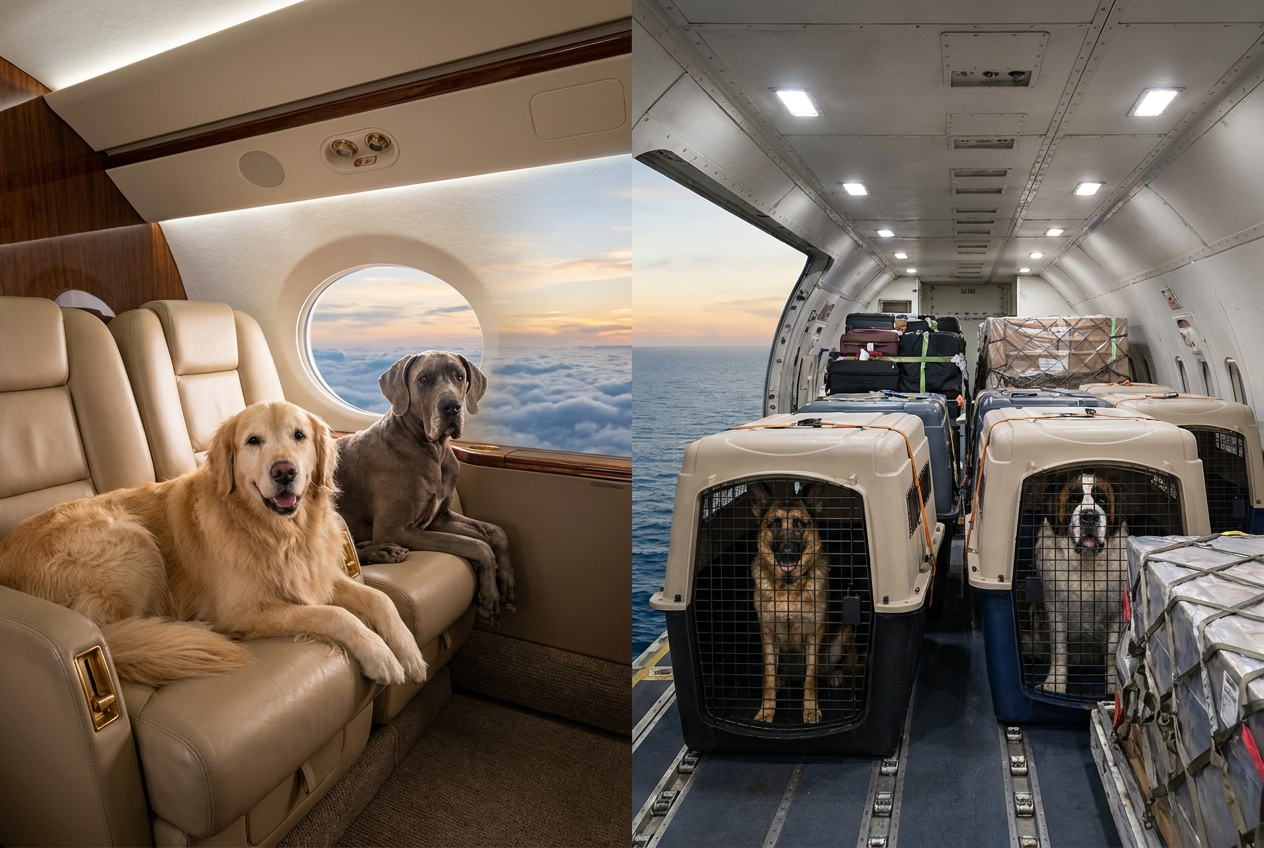 Flying Large Dogs Transatlantic in 2026: Private Jet vs. Cargo — Real Cost Comparison