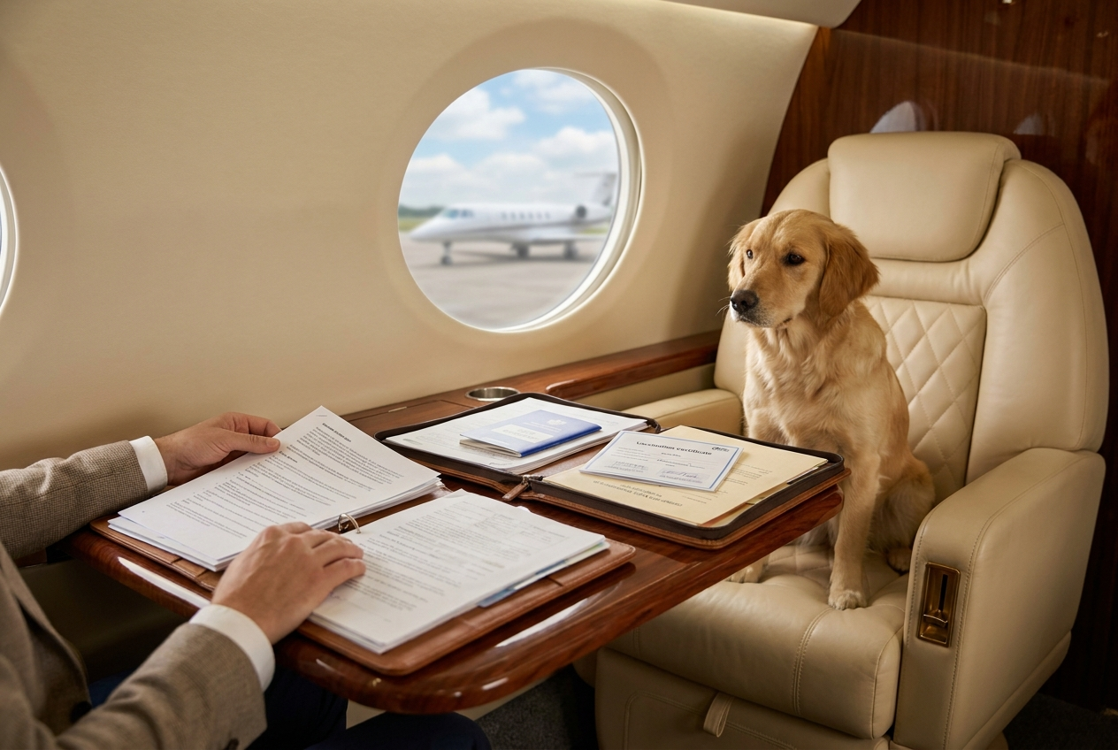 What Documents Does Your Pet Need for a Private Jet Flight in 2026?